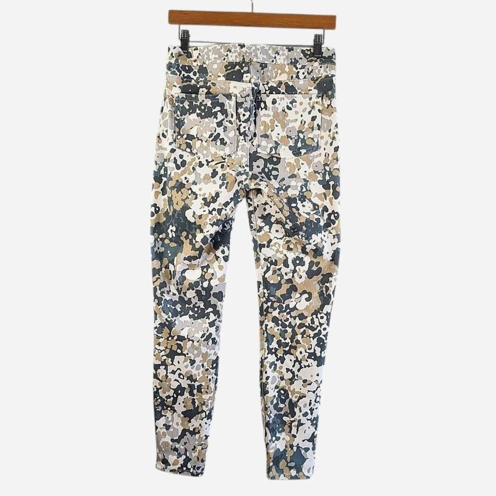 NWT SPANX Jean-ish Ankle Legging Abstract Floral Tummy Control Five-Pocket - M - Picture 2 of 7